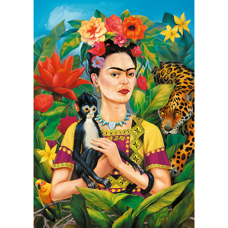 Trefl Puzzle 1000 elementów Frida Kahlo: Portret w dżungli