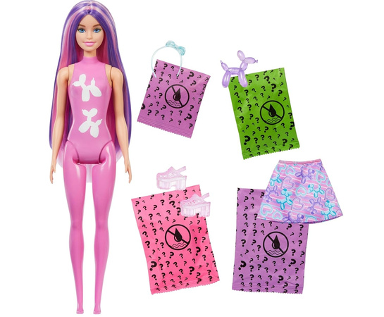 Barbie lalka Color Reveal Balonowe zwierzątka kolorowa niespodzianka + akcesoria