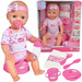 Zestaw Fotelik samochodowy dla lalek Casdon Baby Huggles + Lalka funkcyjna New Born Baby 43 cm