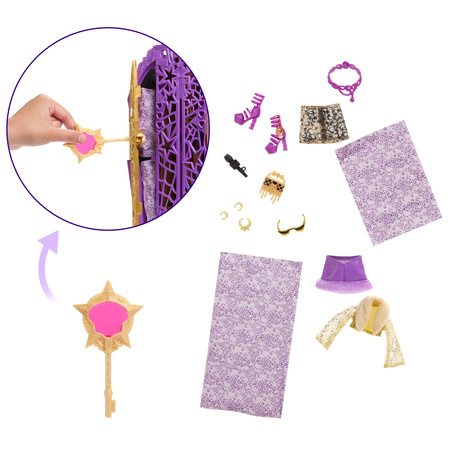 Monster High Zestaw Lalka Clawdeen Wolf 28 cm + akcesoria niespodzianki Straszyceum