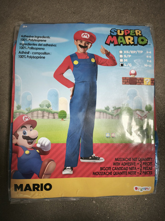 OUTLET Strój karnawałowy Super Mario dla chłopca kostium przebranie 134-146 cm (10-12 lat) WADLIWY