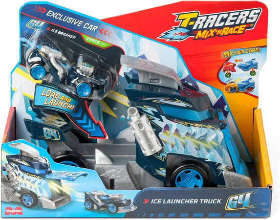 T-Racers Mix'N Race Ice Zestaw Launcher Truck Ciężarówka z wyrzutnią pojazdy
