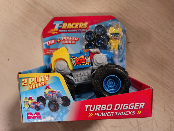 OUTLET Zestaw T-Racers Power Trucks Turbo Digger Pojazd 2w1 PRODUKT USZKODZONY