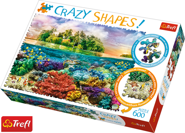 Trefl Puzzle Crazy Shapes Tropikalna wyspa 600 elementów