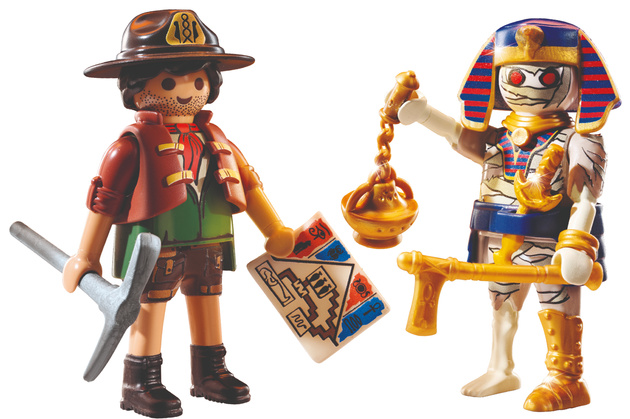 Playmobil Duo Pack Zestaw Uzupełniający Poszukiwacz Skarbów i Mumia 10 elementów