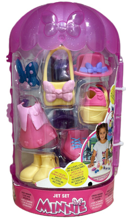 Laleczka figurka Myszka Minnie z zestawem strojów Jet Set