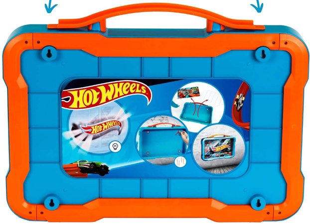 Hot Wheels Walizka Garaż na autka z Podświetlanym Logo