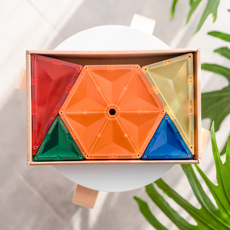CONNETIX Rainbow Geometry Pack Kreatywne klocki magnetyczne 30 elementów