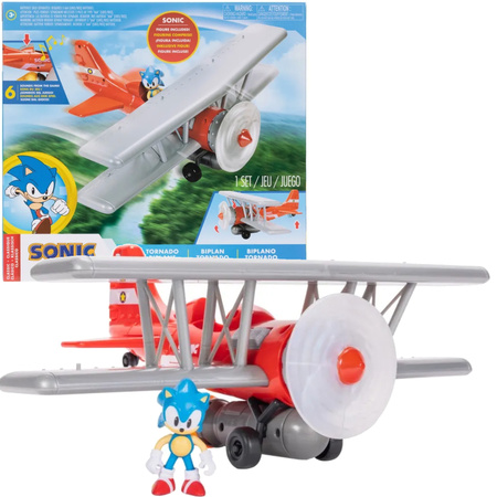 Jakks zestaw Tornado Biplane Sonic The Hedgehog figurka + samolot