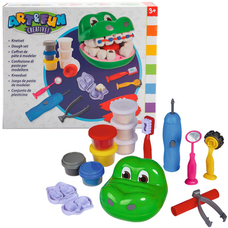 Zestaw Ciastolina Mały Dentysta Krokodyl + akcesoria