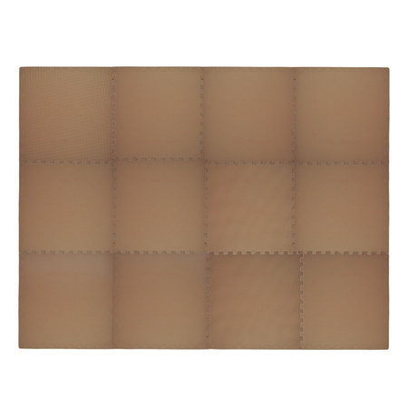 Humbi mata piankowa puzzle piankowe wodoodporne pod basen 12 szt. miedziany 240 x 180 x 1 cm