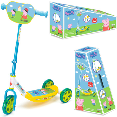 Hulajnoga trójkołowa Świnka Peppa ciche koła i regulowana kierownica