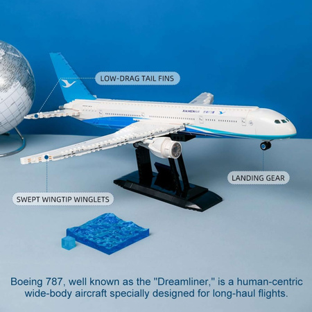 Klocki konstrukcyjne Pantasy Samolot Boeing 787 Dreamliner 55 cm 744 elementy