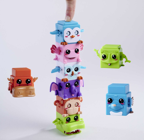 Bloxies 2 figurki kostki zwierzątek z ruchomymi elementami pojedynczy element seria 1