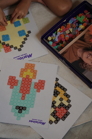 Klocki konstrukcyjne Micro Waffle duży zestaw 817 elementów Marioinex