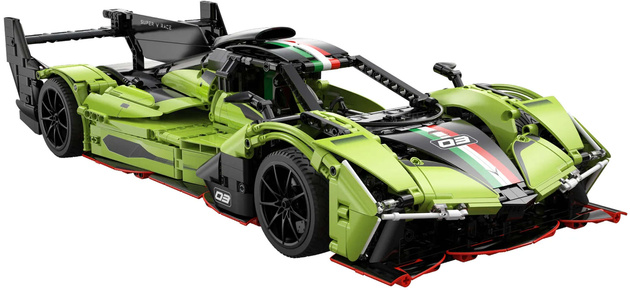 Klocki konstrukcyjne CaDA Zdalnie sterowany samochód 54 cm Auto wyścigowe Phantom Wing Pojazd 1817 elementów C63009W z napędem Power System JV1010/JV8011/JV5028/JV5029