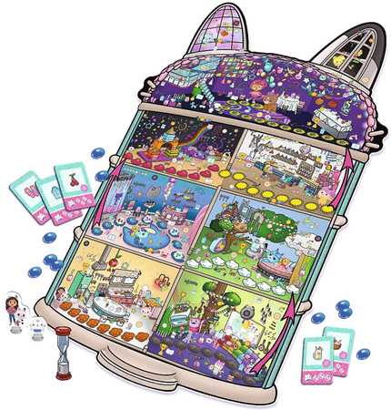 Trefl Gra Detektyw Miau Koci Domek Gabby Gabby's Dollhouse Rodzinna Planszowa Towarzyska