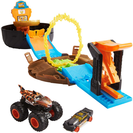 Hot Wheels City Tor samochodowy zestaw kaskaderski Arena Opona + 2 pojazdy
