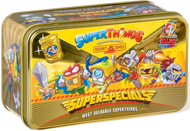 SuperThings Super Special Ultra Rare Secret Spies ekskluzywny zestaw złota puszka