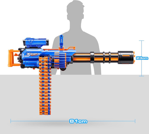 Zuru X Shot Insanity automatyczna wyrzutnia ze statywem i 72 strzałki