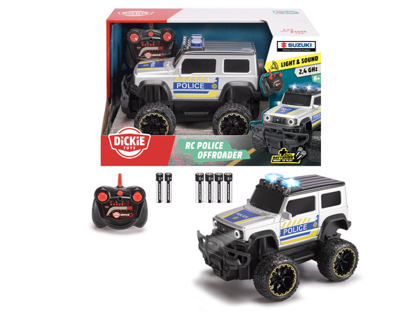 Zdalnie sterowany Radiowóz Policyjny Offroarder Suzuki światło/dźwięk