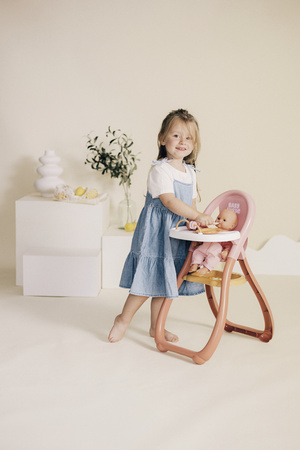 Smoby Baby Nurse Krzesełko do karmienia dla Lalek Zestaw dla Małych Opiekunek