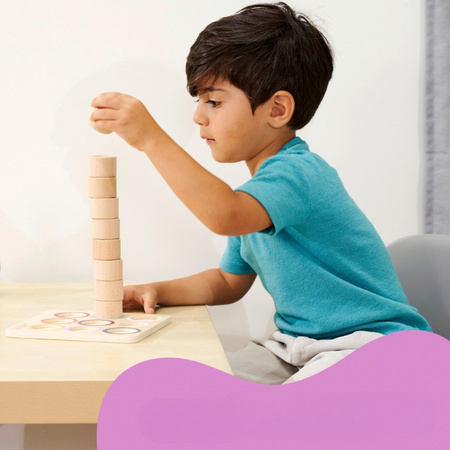 Montessori Drewniana Tablica Sensoryczna dla Dzieci 10 Elementów