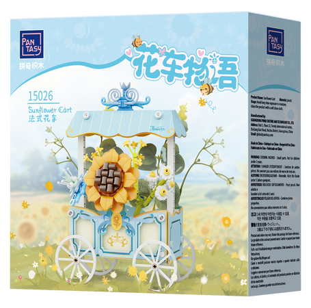 Klocki konstrukcyjne Pantasy Wózek Kwiatowy ze Słonecznikiem 265 elementów