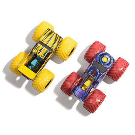 Monster Jam 2 pojazdy Monster Truck 1:64 The Sentinels i Wolverine