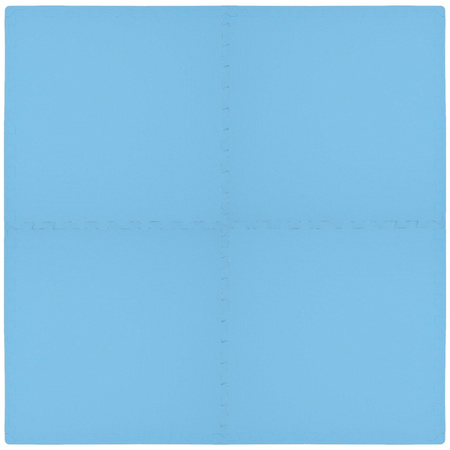 Mata piankowa podłogowa Humbi 120x120 Duże puzzle piankowe wodoodporne bezpieczne 4 szt. błękitny jasny niebieski