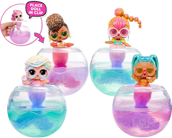 L.O.L. Surprise Mały Zestaw błękitna kula Mermaids laleczka + 8 Niespodzianek