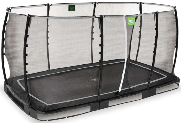 Trampolina ogrodowa z siatką zabezpieczającą do gruntu Allure Classic 244x427 cm czarna