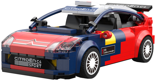 Klocki konstrukcyjne CaDA wyścigówka Samochód wyścigowy Citroen C4 WRC Auto sportowe 296 elementów