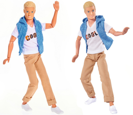 Zestaw dwie lalki Lalka Steffi w ciąży z dźwiękiem i Ken Kevin w modnym ubranku Cool 29 cm z bobaskiem, nosidełkiem i akcesoriami