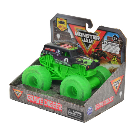 Monster Jam Pojazd z podświetlanymi kołami 1:43 Grave Digger