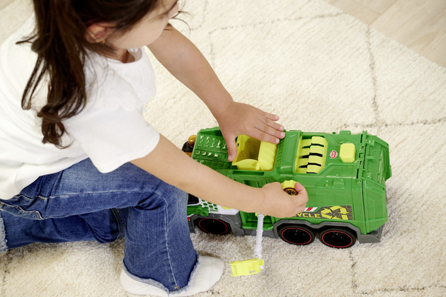 Duży Pojazd Interaktywna Śmieciarka do recyklingu Światło Dźwięk