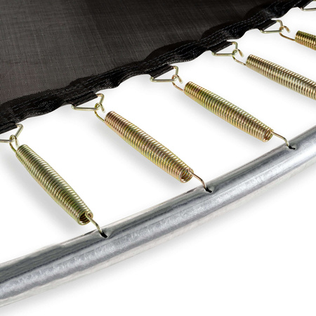 Trampolina ogrodowa z siatką zabezpieczającą do gruntu Allure Premium 244x427 cm zielona