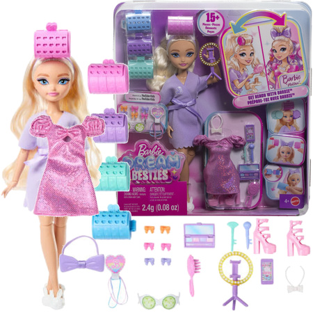 Barbie Dream Besties Get Ready With Barbie Zestaw Malibu Lalka modowa + akcesoria