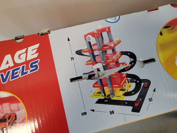 OUTLET Mochtoys Garaż 5-poziomowy z jezdnią WYBRAKOWANY