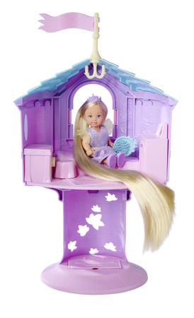 Evi Love Zestaw Wieża Roszpunki i Minilalka + Akcesoria Rapunzel Tower