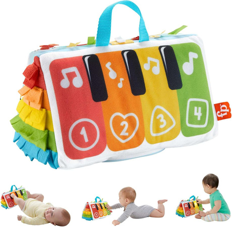 Fisher Price Soft & Play Miękkie Pianino dla niemowląt + gryzak GRATIS