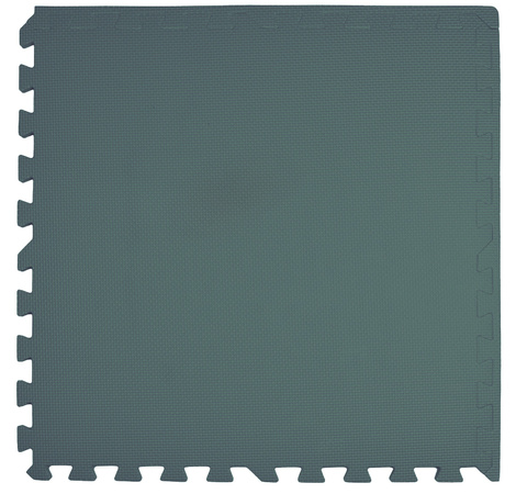 Mata piankowa podłogowa Humbi 180x180 Duże puzzle piankowe wodoodporne bezpieczne 9 szt. ciemnozielony butelkowa zieleń