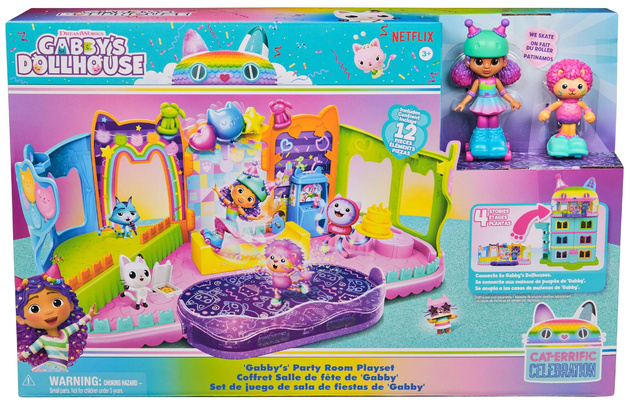 Koci Domek Gabi zestaw Pokój Imprezowy z rampą i lodowiskiem + laleczka i figurka