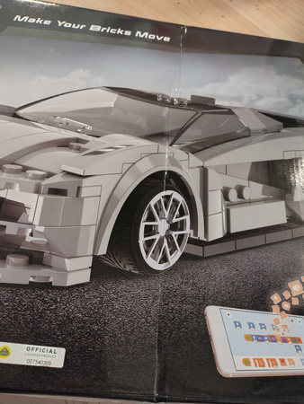 OUTLET Klocki konstrukcyjne CaDA Samochód zdalnie sterowany wytrzymały Pojazd Auto 20 cm szary Lotus Evija RC Dual Mode 308 elementów USZKODZONE OPAKOWANIE