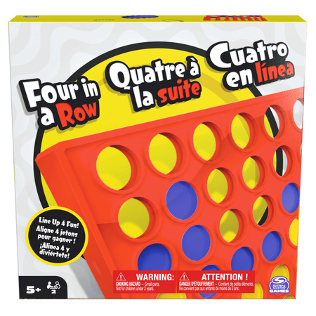 Gra Cztery w rzędzie Four in a Row logiczna towarzyska rodzinna klasyczna 4 po kolei