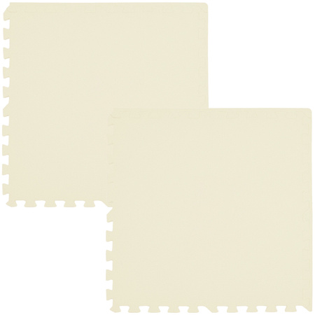 Mata piankowa podłogowa Humbi 120x60 Duże puzzle piankowe wodoodporne bezpieczne 2 szt. Kremowa