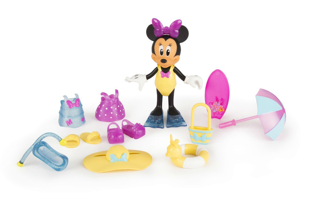 Disney Myszka Minnie Mini Lalka Plażowa + szafa stroje