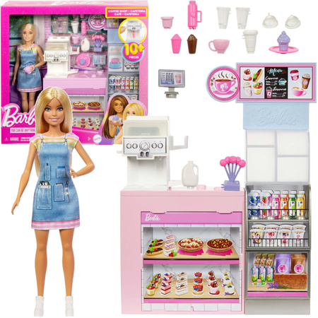 Zestaw Barbie Kariera Kawiarenka Barista 10+ elementów