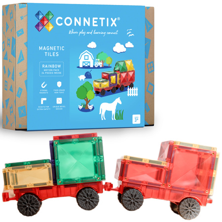 CONNETIX Rainbow Motion Pack Kreatywne klocki magnetyczne 24 elementy