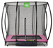 Trampolina ogrodowa z siatką zabezpieczającą Sillhouette 153x214 cm różowa